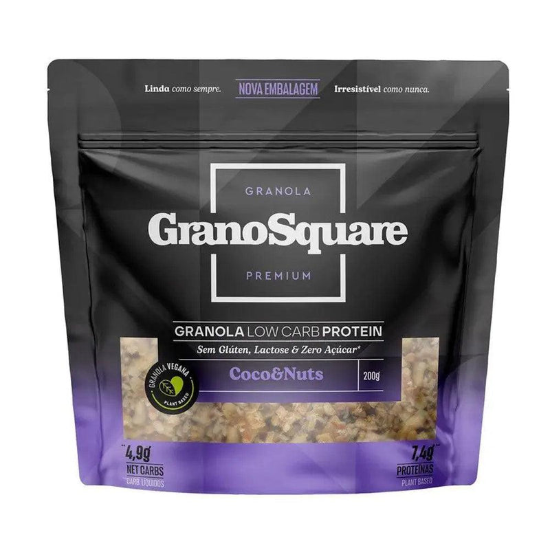 Granola Low Carb Coco e Nuts Grano Square 200g - MEUBRASILONLINE