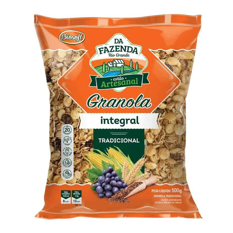 Granola Tradicional Integral Biosoft 500g - MEUBRASILONLINE