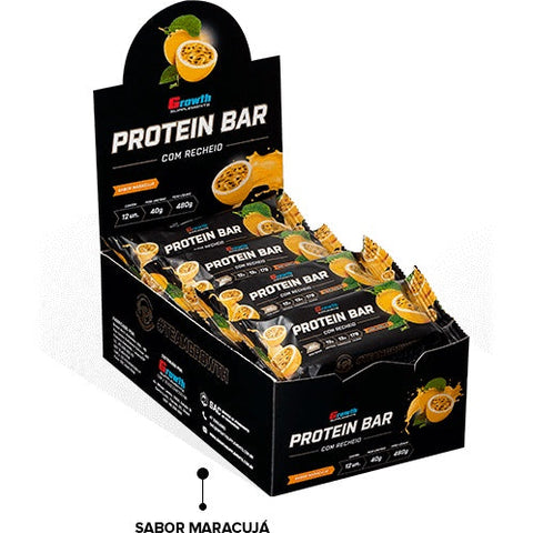 Growth Protein Bar - White Chocolate with Passion Fruit Filling 12 x 40g each (480g) - Growth