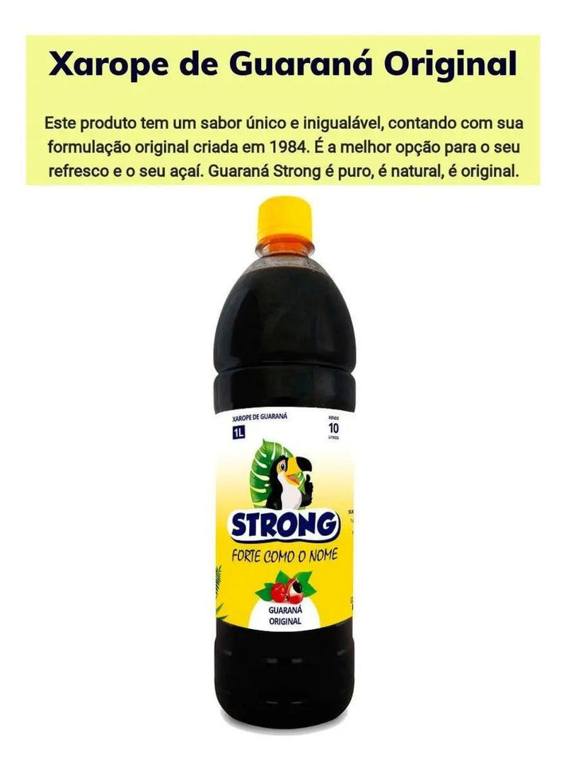 Guaraná Strong Xarope De Natural 1 Litro Orgânico - MEUBRASILONLINE