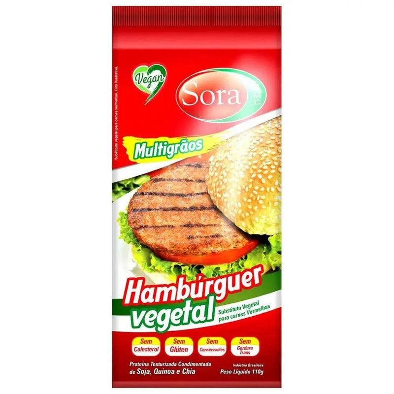 Hambúrguer de Proteína Vegetal Vermelho Sora 110g - MEUBRASILONLINE