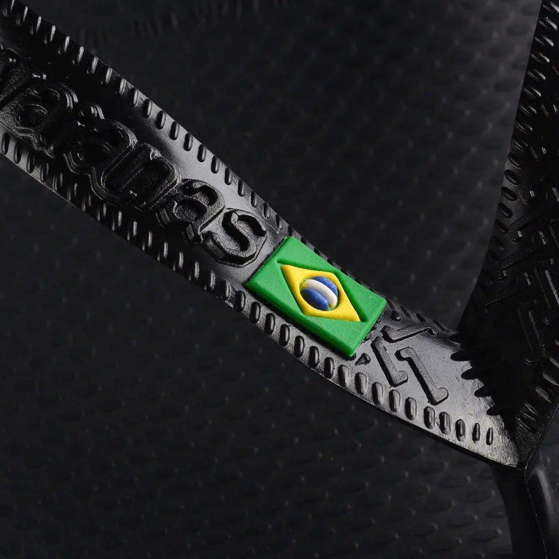 Havaianas Brasil Bandeirinha Preto - Meu Brasil On Line