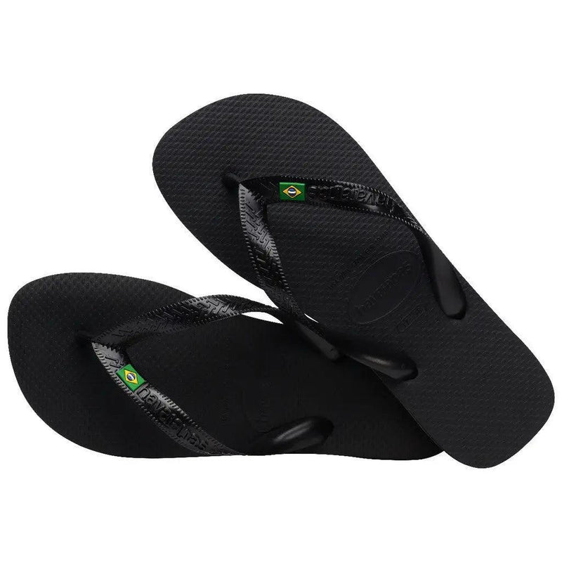 Havaianas Brasil Bandeirinha Preto - Meu Brasil On Line