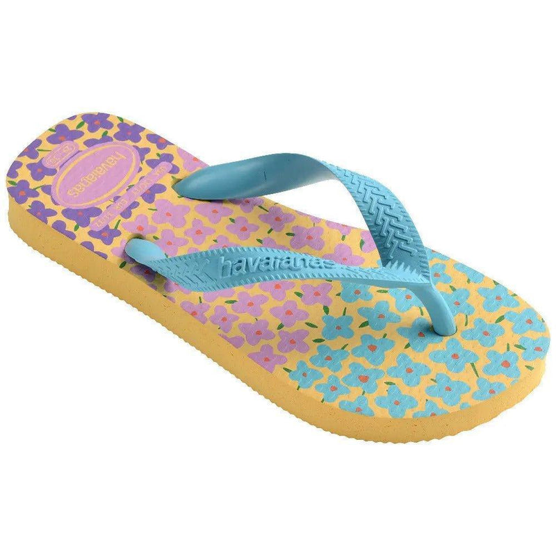 Havaianas Kids Flores Amarelo Cajá - MEUBRASILONLINE