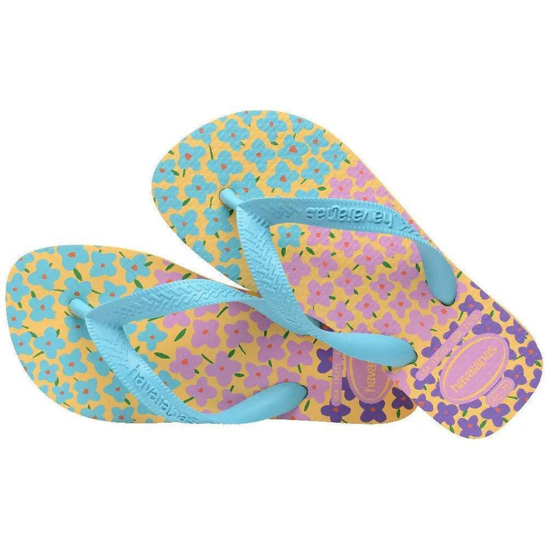 Havaianas Kids Flores Amarelo Cajá - MEUBRASILONLINE