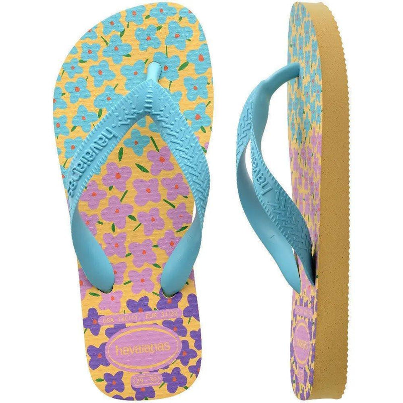 Havaianas Kids Flores Amarelo Cajá - MEUBRASILONLINE