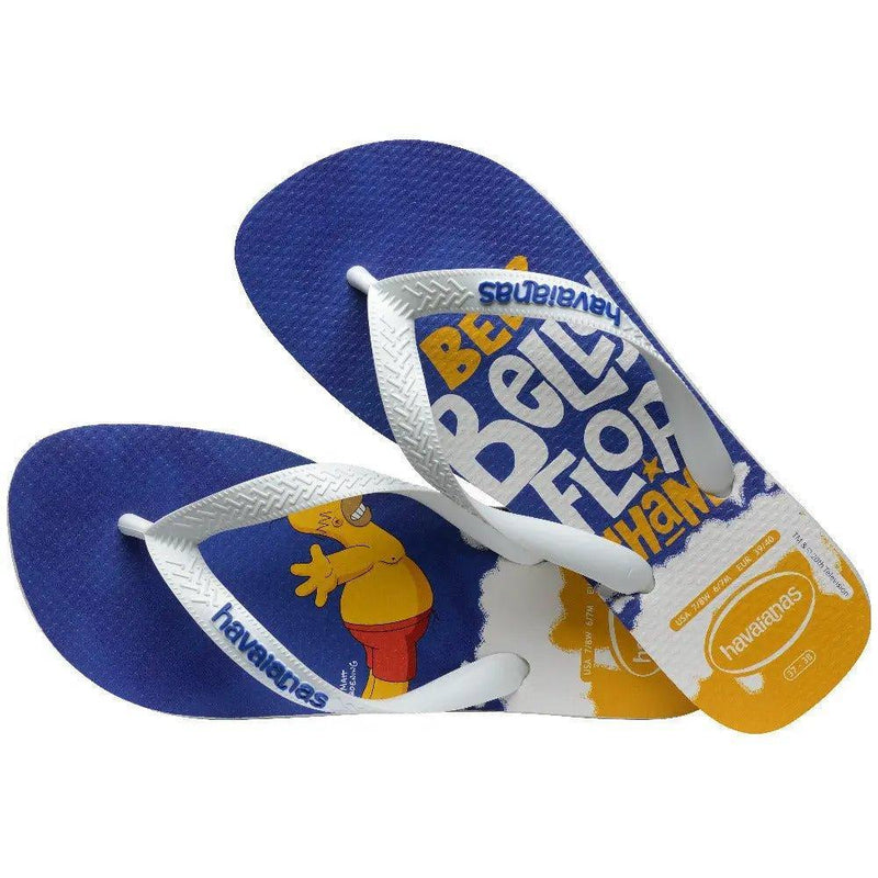 Havaianas Simpsons Branco Azul - MEUBRASILONLINE