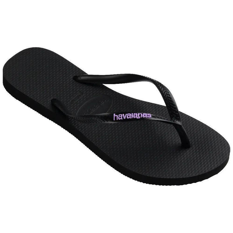 Havaianas Slim Logo Pop-Up Preto Lilas - MEUBRASILONLINE