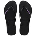 Havaianas Slim Logo Pop-Up Preto Lilas - MEUBRASILONLINE