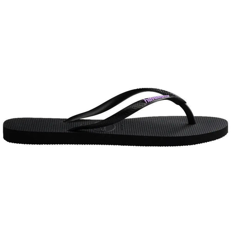 Havaianas Slim Logo Pop-Up Preto Lilas - MEUBRASILONLINE