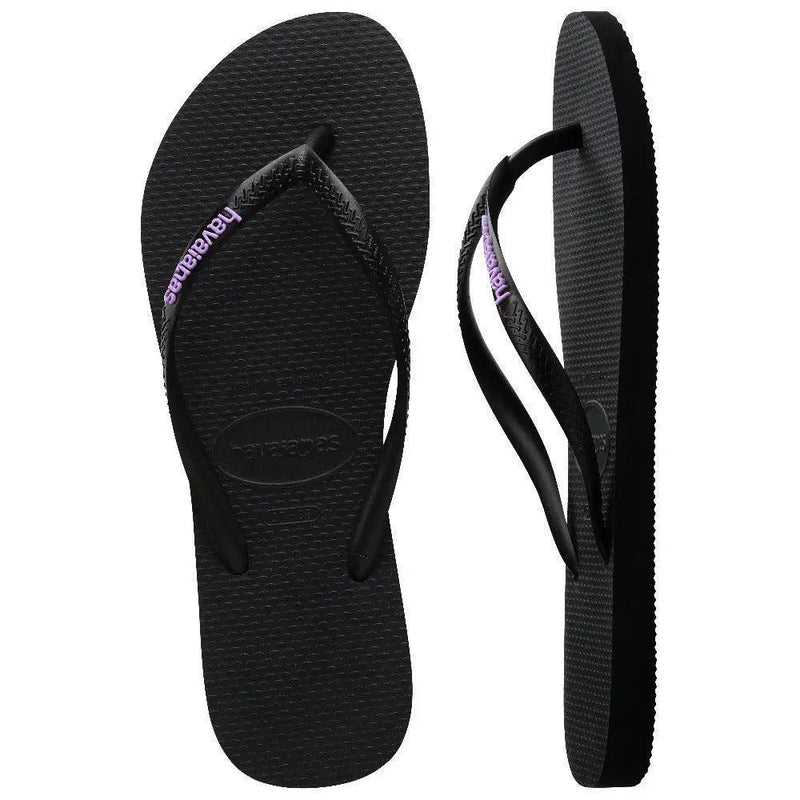 Havaianas Slim Logo Pop-Up Preto Lilas - MEUBRASILONLINE