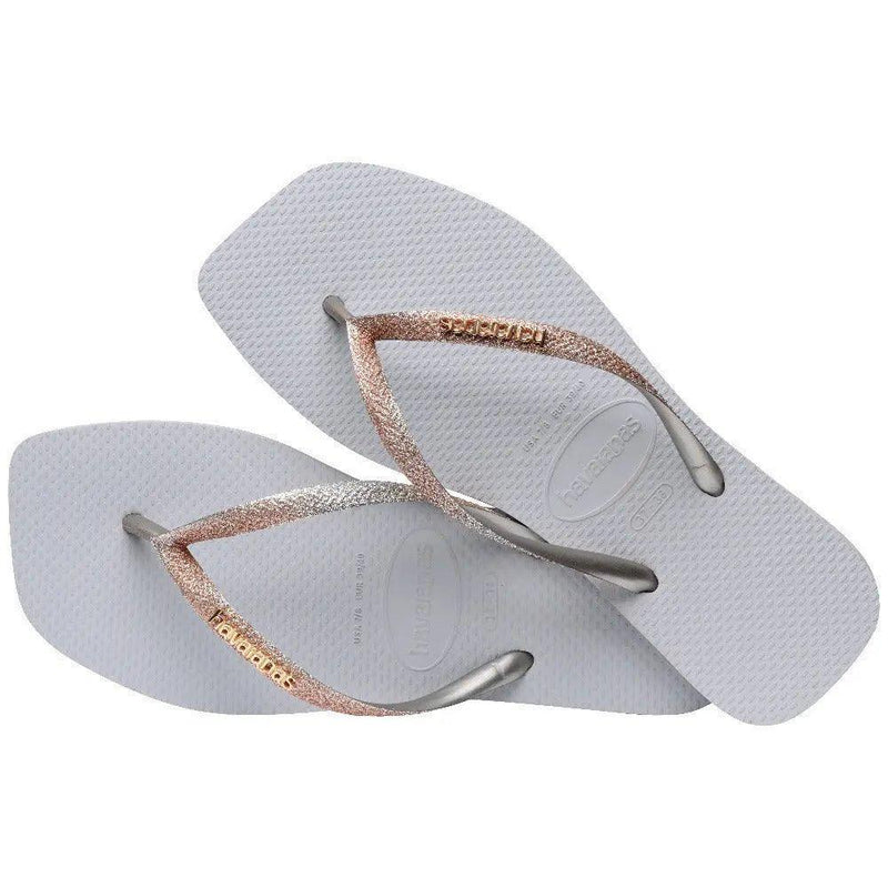 Havaianas Slim Square Glitter Cinza Gelo - MEUBRASILONLINE