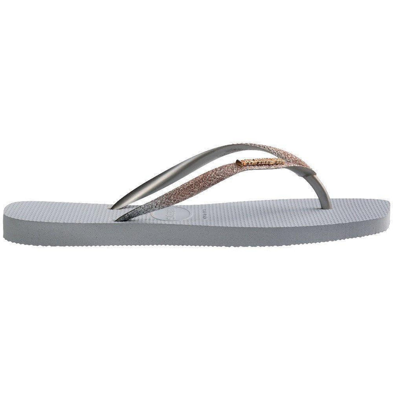 Havaianas Slim Square Glitter Cinza Gelo - MEUBRASILONLINE