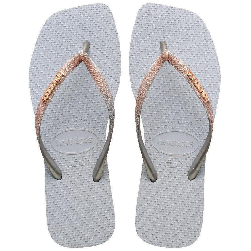 Havaianas Slim Square Glitter Cinza Gelo - MEUBRASILONLINE