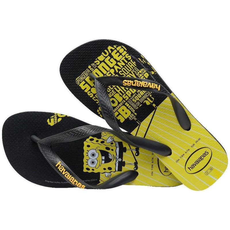 Havaianas Top SpongeBob Novo Grafite - MEUBRASILONLINE