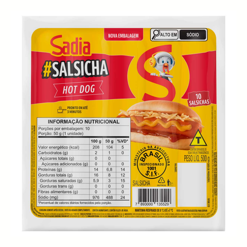 Salsicha Hot-Dog - Sadia 500g