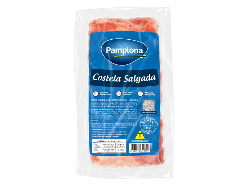 Costela Suína Salgada Feijoada Pamplona 800g - MEUBRASILONLINE