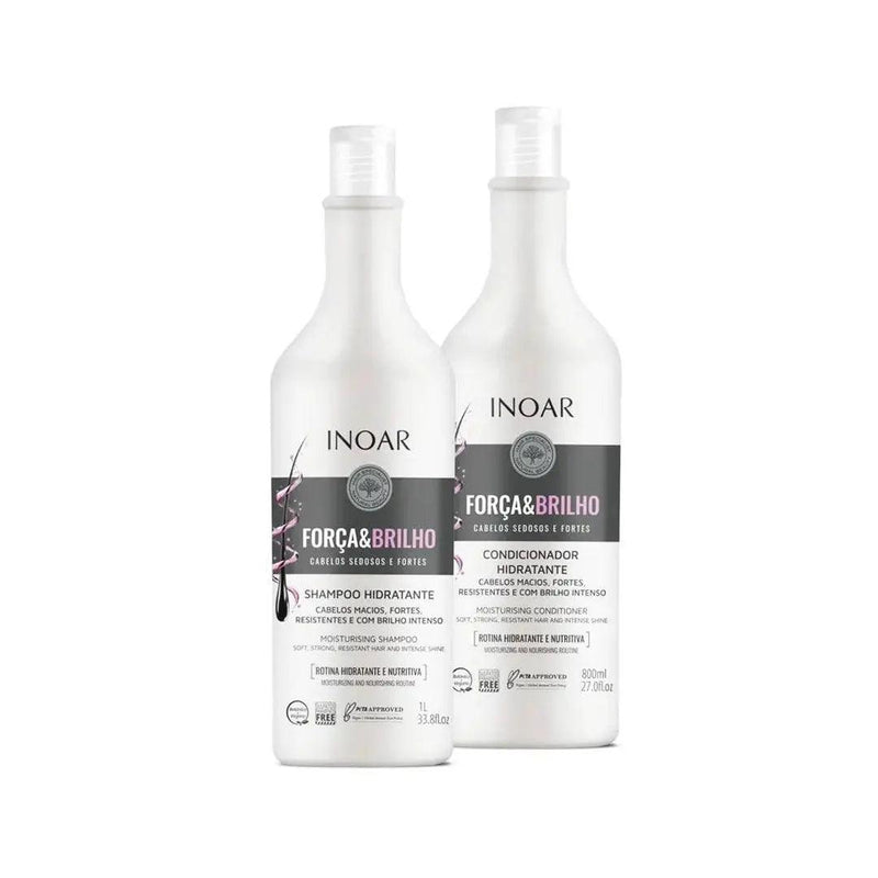 INOAR KIT FORCA E BRILHO SH 1L+COND 800ML - MEUBRASILONLINE