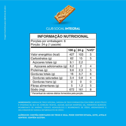 Club Social Whole Wheat Crackers 41% 288g