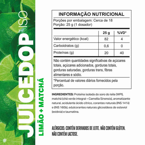Whey Protein Isolate ElementoPuro Juicedop 450g Lemon Matcha