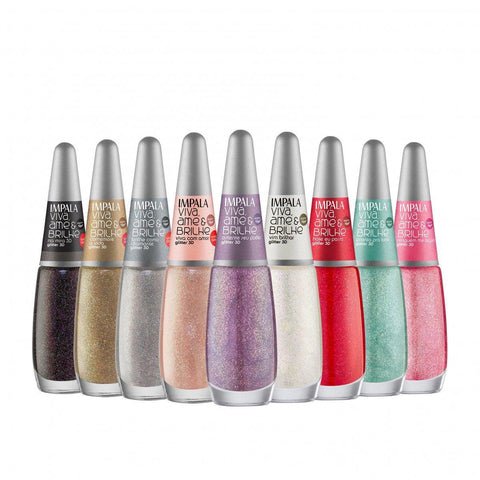 Impala Viva, Ame e Brilhe Glitter 3D Nail Polish