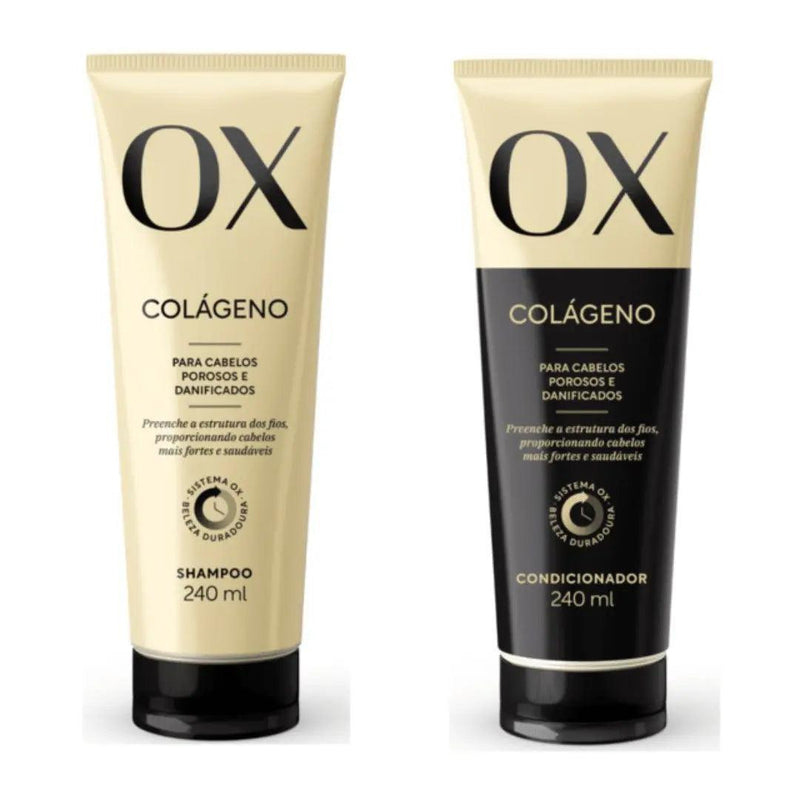 Kit OX Colágeno Shampoo e Condicionador 240ml cada - Meu Brasil On Line