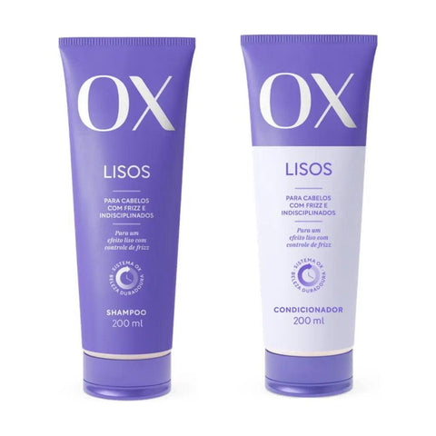 Kit OX Lisos Shampoo e Condicionador 200ml cada - MEUBRASILONLINE