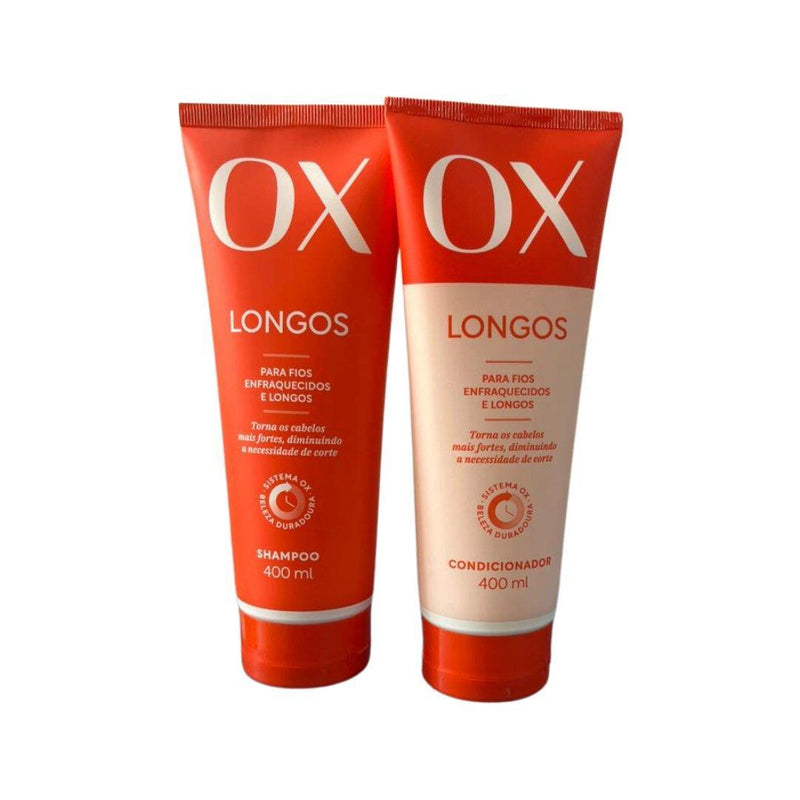 Kit Shampoo + Condicionador Ox Longos Com 400Ml Cada - MEUBRASILONLINE