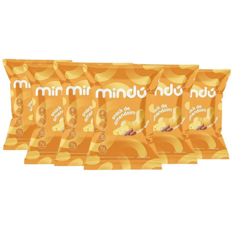 Kit Snack de Amendoim Queijo Mindú (6un de 50g) - Meu Brasil On Line