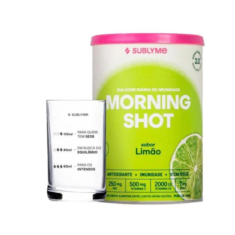 Kit Sublyme Morning Shot 2.0 Lata 144G + Copo Medidor - MEUBRASILONLINE