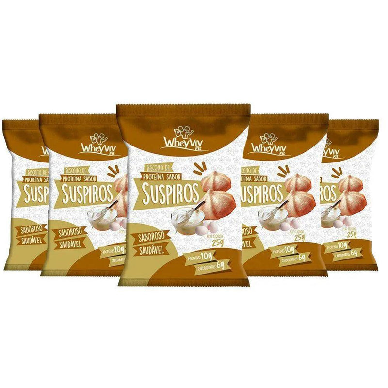 Kit Suspiro de Proteína Sem Açúcar Wheyviv (5un de 25g) - Meu Brasil On Line