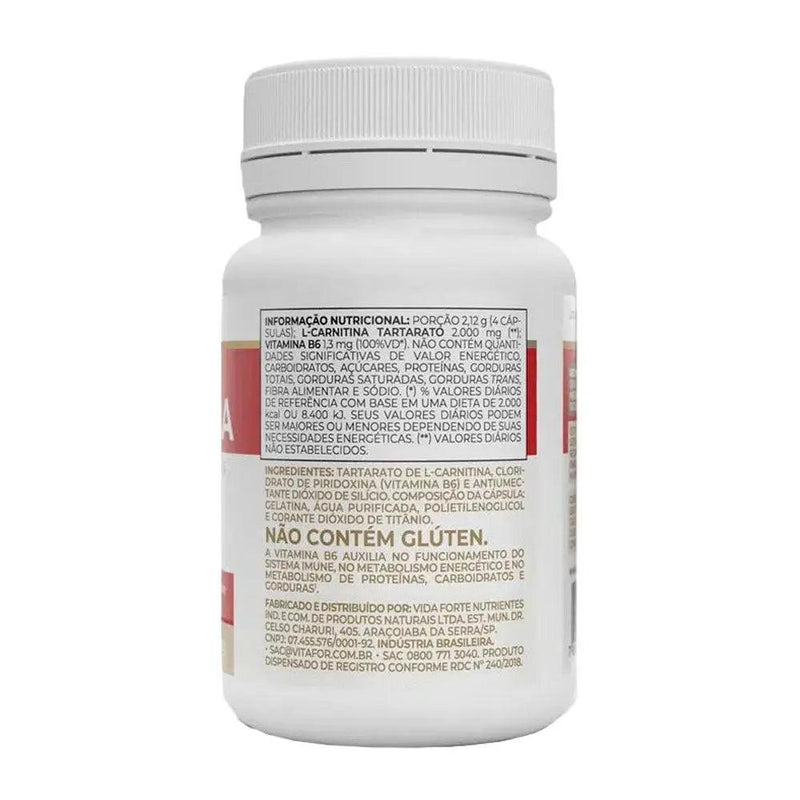 L-Carnitina Vitafor 60 Cápsulas - MEUBRASILONLINE