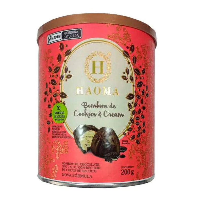 Lata de Bombom Cookies e Cream Haoma 200g - Meu Brasil On Line