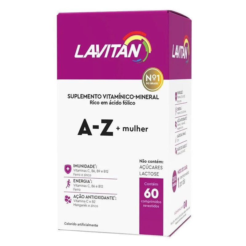 LAVITAN A-Z MULHER 60 COMPRIMIDOS - MEUBRASILONLINE