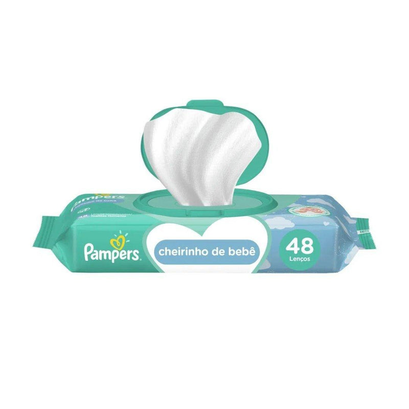 Lenco Umedecido Fresh Clean Suave Pampers Pacote 48 Unidades - MEUBRASILONLINE