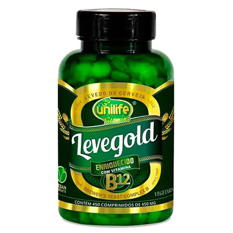 Levegold + Vitamina B12 Unilife 450 Comprimidos - MEUBRASILONLINE