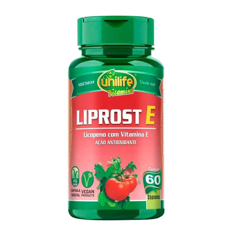 Licopeno Com Vitamina E Liprost - Unilife - 60 Cápsulas - MEUBRASILONLINE