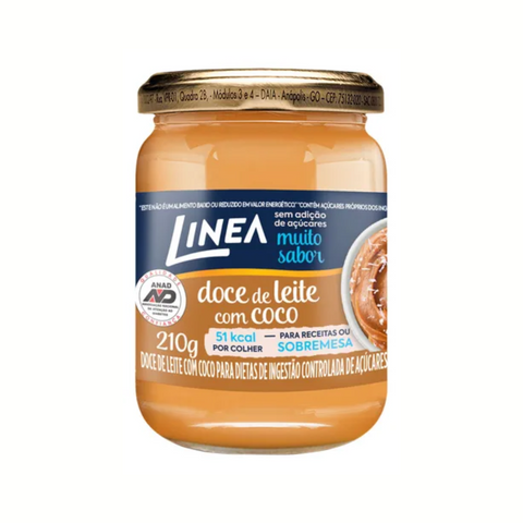 Doce de Leite com Coco Diet Linea Sucralose Vidro 210g