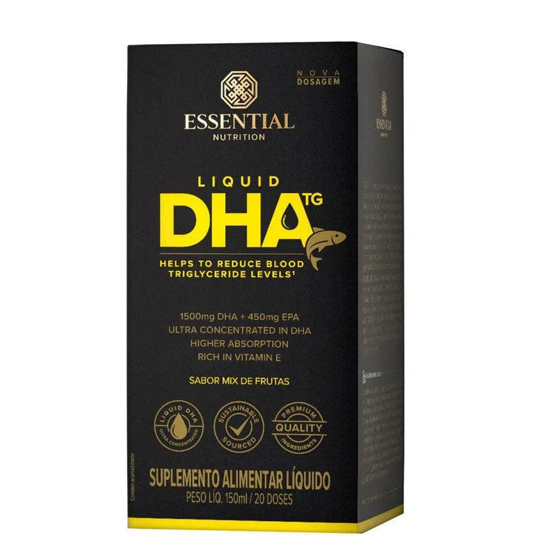 Liquid DHA TG Mix de Frutas Essential Nutrition 150ml - MEUBRASILONLINE