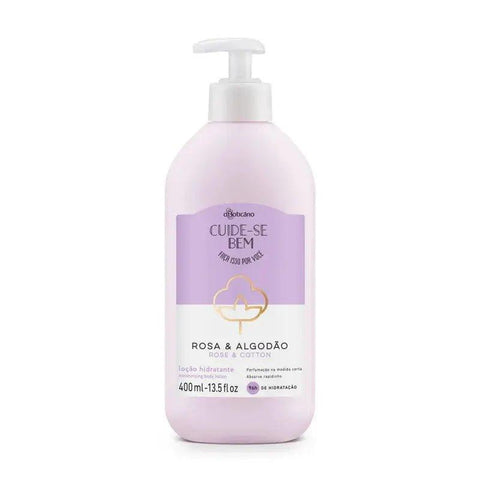 Loção Hidratante Desodorante Corporal Cuide-se Bem Rosa e Algodão 400ml - MEUBRASILONLINE