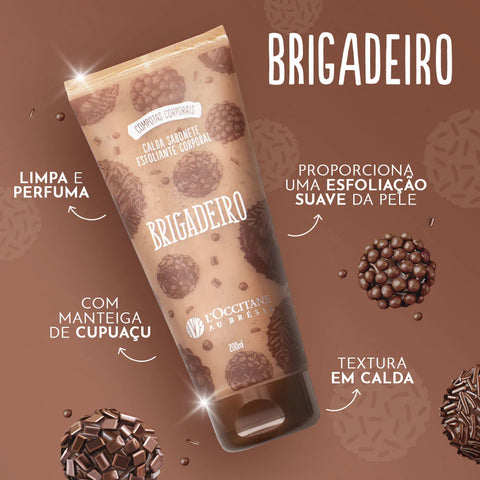 Combo Completo Brigadeiro - Esfoliante, Spray Perfumado e Hidratante Corporal.