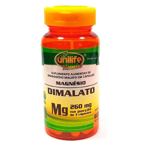 Magnésio Dimalato Unilife 60 Cáps - MEUBRASILONLINE