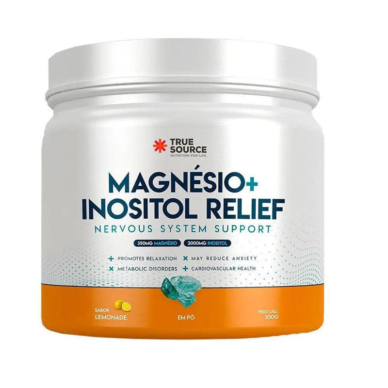 Magnésio + Inositol Relief 1.0 Limão True Source 300g - MEUBRASILONLINE