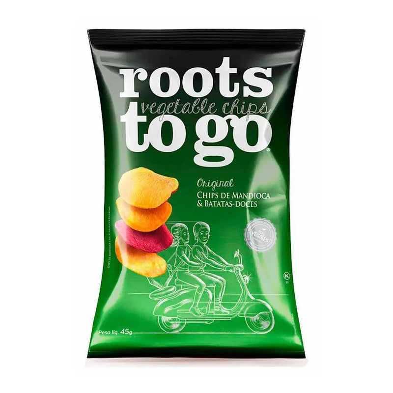 Mandioca e Batata Doce Chips Original Roots To Go 45g - MEUBRASILONLINE