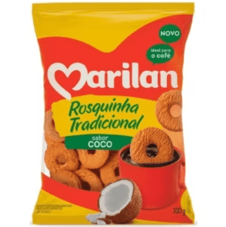 Marilan Rosquinhas sabor Coco 300g - Coconut Flavored Cookies 14oz - MEUBRASILONLINE