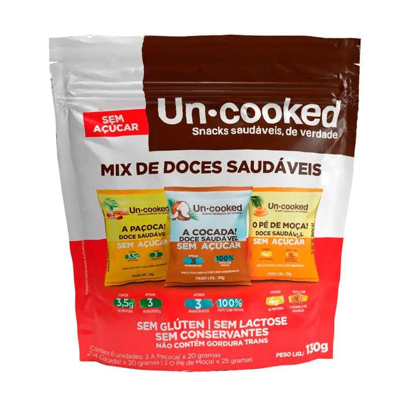 Mix de Doces Saudáveis Uncooked 130g - MEUBRASILONLINE