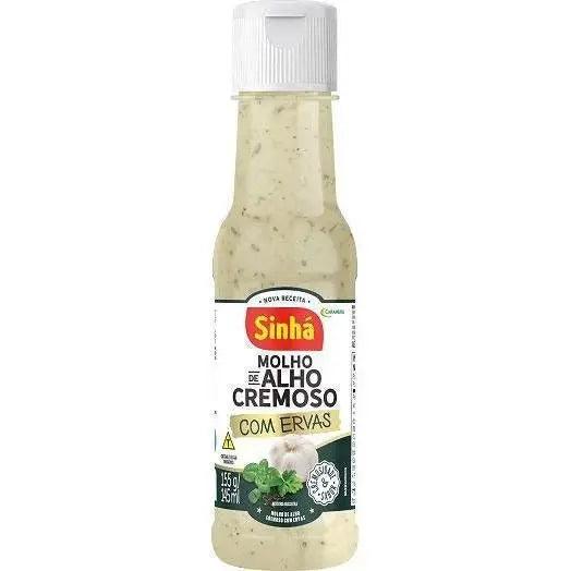 Molho Cremoso de Alho Branco Com Ervas Sinhá 145ml - Meu Brasil On Line