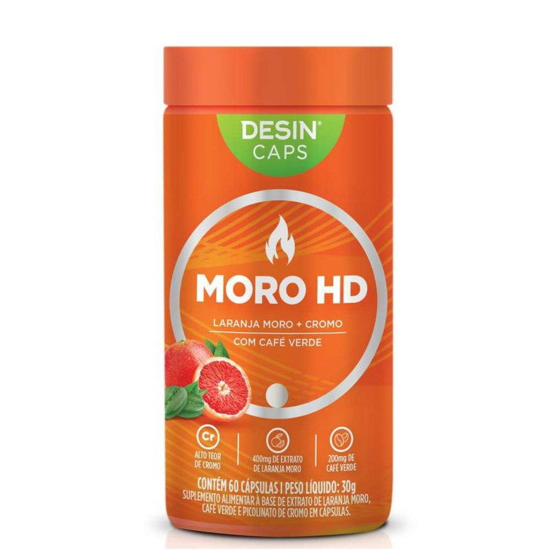 Moro Hd Termogênico Café Verde Cromo Laranja Desinchá 60 Caps (71g) - MEUBRASILONLINE