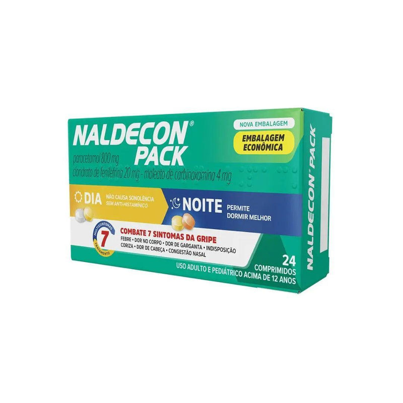 Naldecon Pack Dia e Noite Antigripal Caixa c/ 24 Comprimidos - Meu Brasil On Line