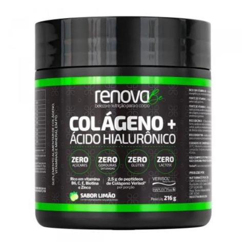 Colágeno + Ácido Hialurónico - RenovaBe - 216g - Sabores